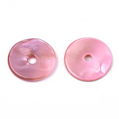 Spray Painted Natural Freshwater Shell Beads SHEL-S276-107-1