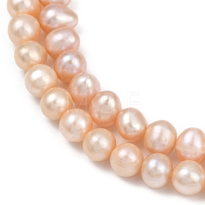 Natural Cultured Freshwater Pearl Beads Strands PEAR-I007-07X-03B-1