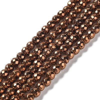 Non-magnetic Synthetic Hematite Beads Strands G-G092-4mm-1