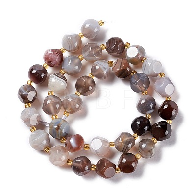 Natural Botswana Agate Beads Strands G-A030-B38-03-1