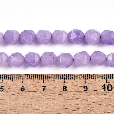 Dyed Natural White Jade Beads Strands G-T139-8mm-46L-1