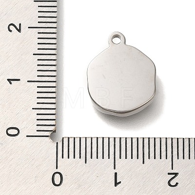 Anti-Tarnish 304 Stainless Steel Pendants STAS-P371-021P-01-1