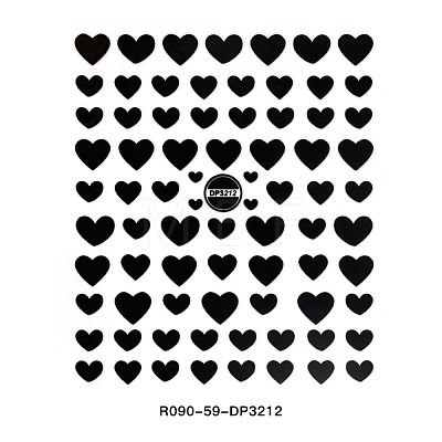 3D Black Transfer Stickers Decals MRMJ-R090-59-DP3212-1