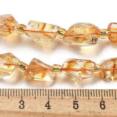 Natural Citrine Beads Strands G-H074-C02-01-1