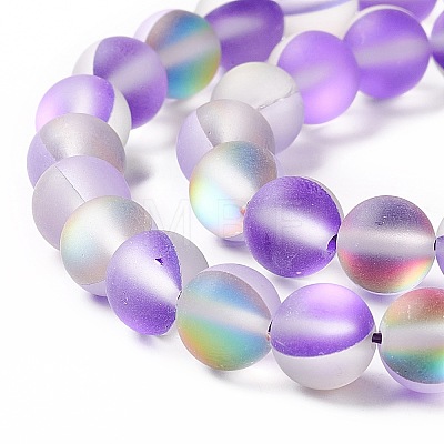 Synthetic Moonstone Beads Strands G-E573-01B-21-1