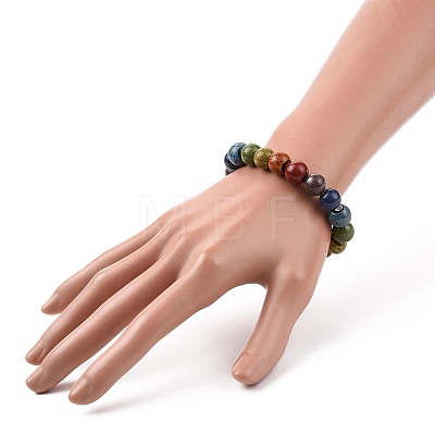 Ethnic Style Colorful Handmade Porcelain Beaded Stretch Bracelet for Women BJEW-JB09089-01-1