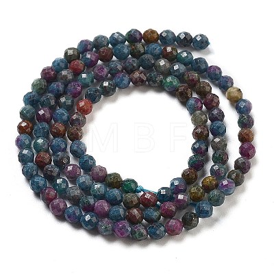 Natural Red Corundum/Ruby and Sapphire Beads Strands G-G161-A19-05-1