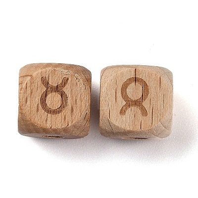 Natural Wood Constellation Beads WOOD-M002-02-1