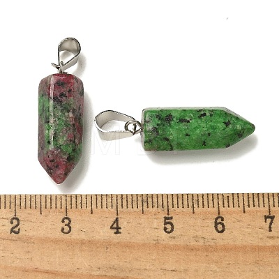Dyed Natural Marble Pendants G-Z067-07P-06-1