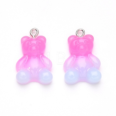 Gradient Color Opaque Resin Pendants RESI-R433-01-1