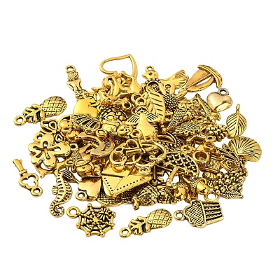 60Pcs 60 Styles Tibetan Style Alloy Charms FIND-YW0001-44-1