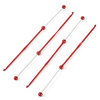 4Pcs DIY Alloy Beadable Crochet Hooks AJEW-TA0003-50A-1