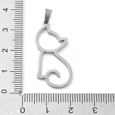 304 Stainless Steel Pendants STAS-I327-02P-02-1