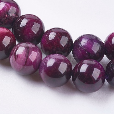 Natural Tiger Eye Beads Strands G-E468-E01-6mm-1