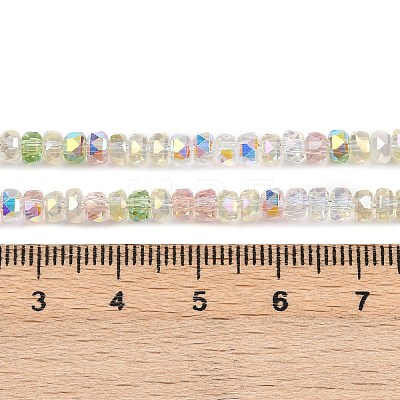 Electroplate Glass Beads Strands X-EGLA-B011-04A-04-1