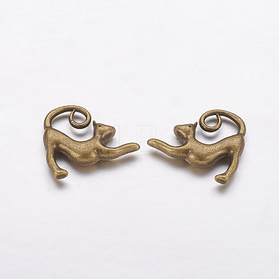 Tibetan Style Alloy Kitten Pendants X-TIBEP-A22092-AB-FF-1