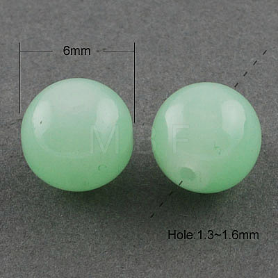 Imitation Jade Glass Beads Strands DGLA-S076-6mm-20-1