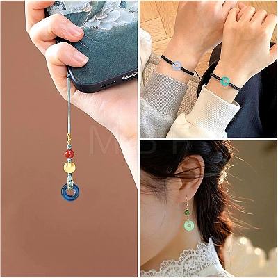 50Pcs 10 Styles Transparent Glass European Beads GLAA-YW0005-96-1