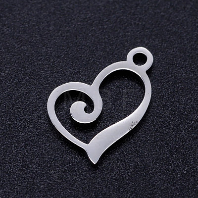 201 Stainless Steel Open Heart Charms STAS-Q201-JN320-1-1