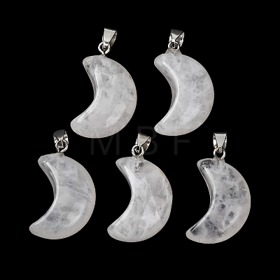 Natural White Agate Pendants G-F820-02L-02-1