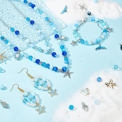   Ocean Theme DIY Jewelry Making Findings Kits DIY-PH0013-52-1