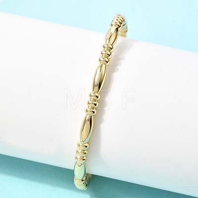 Barrel Brass Hinged Bangles for Women BJEW-H639-05A-G-1