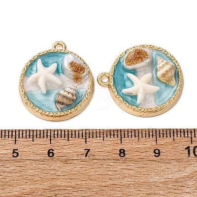 Alloy Enamel Pendants ENAM-B028-15KCG-1