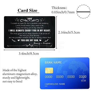 Rectangle 201 Stainless Steel Custom Thermal Transfer Wallet Card DIY-WH0252-028-1