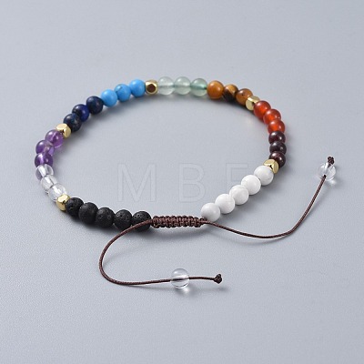 Adjustable Nylon Thread Braided Beads Bracelets BJEW-JB04441-1