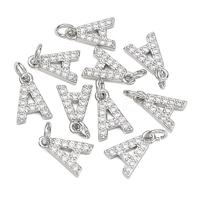 SHEGRACE Brass Micro Pave Clear Cubic Zirconia Pendants XGRQ29980-394P-A-1
