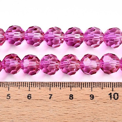 Baking Paint Transparent Glass Beads Strands LS-DGLA-A035-T10mm-A03-1