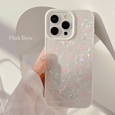 3D Flower Bowknot TPU Plastic Mobile Phone Cover PW-WGEE7EB-02-1