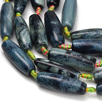 Natural Fire Crackle Agate Beads Strands GG-CBAB0A6-01-1