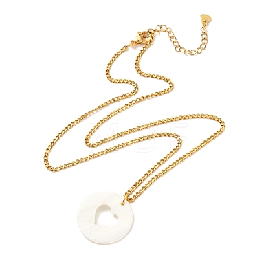 Heart Pendant Necklaces Set for Girl Women NJEW-JN03682-1