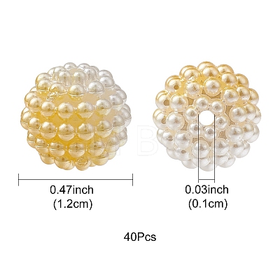 Imitation Pearl Acrylic Beads OACR-FS0001-42F-1