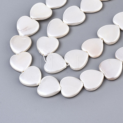 Electroplate Natural Shell Beads Strands BSHE-Q034-003D-1