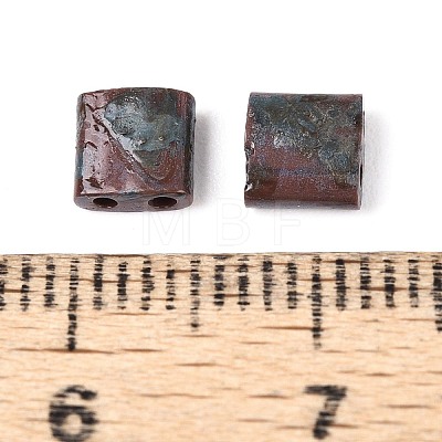 2-Hole Baking Paint Glass Seed Beads SEED-N009-03C-1