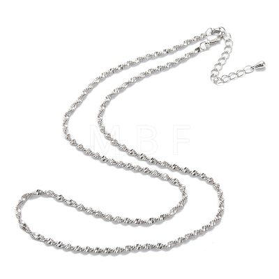 Brass Rope Chain Necklaces NJEW-K123-12P-1