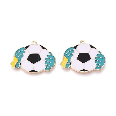 Alloy Enamel Pendants ENAM-T025-01G-04-1