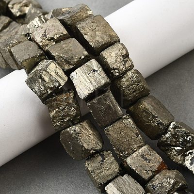 Natural Pyrite Beads Strands G-P322-20-1