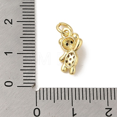 Brass Micro Pave Clear Cubic Zirconia Pendants KK-R162-004A-G-1