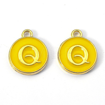 Golden Plated Alloy Enamel Charms ENAM-S118-09Q-1