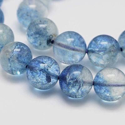 Dyed Round Natural Crackle Quartz Beads Strands G-K084-4mm-03A-1