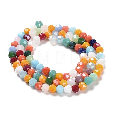 Electroplate Opaque Glass Beads Strands EGLA-A035-P4mm-HA01-1