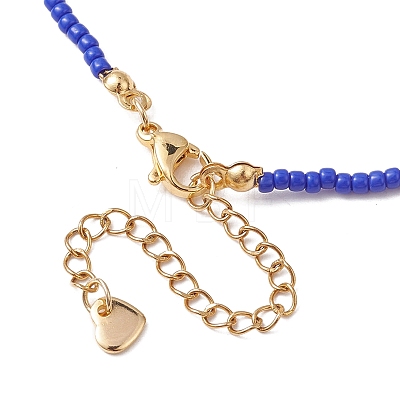 Bohemian Style Natural Lapis Lazuli Beaded Necklaces NJEW-JN04658-04-1