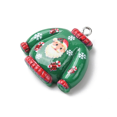 Christmas Opaque Resin Pendants RESI-A049-05D-1