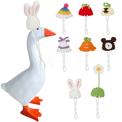 8Pcs 8 Styles Polyester Doll Hat DIY-SC0033-54B-1