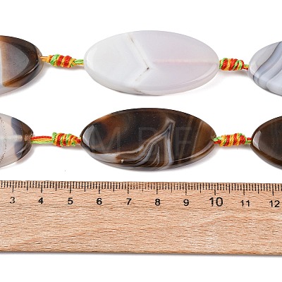 Natural Banded Agate Beads Strands G-F825-A01-01C-1