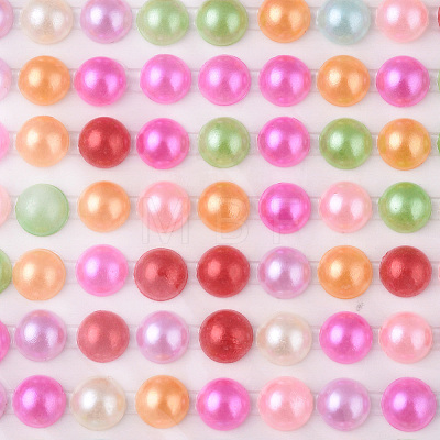 Acrylic Imitation Pearl Stickers OACR-WH0003-32D-02-1