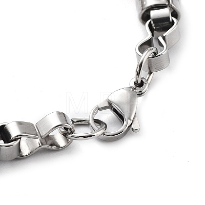 Vacuum Plating 304 Stainless Steel Link Chain Bracelet BJEW-Z023-01A-1